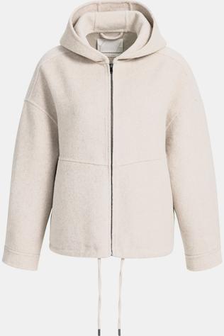 Jas Woven Wool Mix Oversized Jacket With Hood