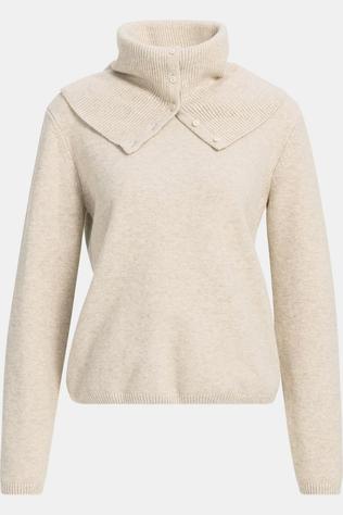 Sweater Sweater With Scarf With Buttons