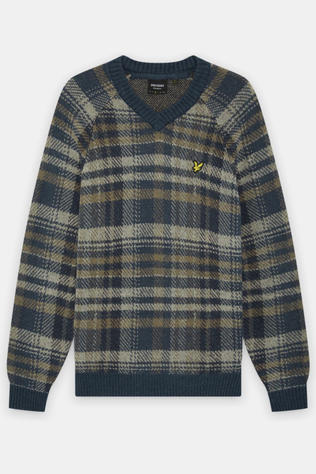 Sweater Offset Check V Neck Jumper Legacy