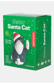 Accessoire De Maison Solar Cat With Santa Hat