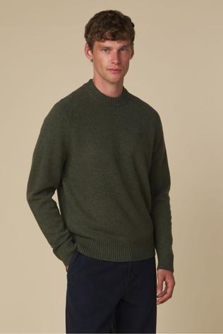 Barbour Pull Newtown Crew Neck Sweater Essentials Mid Olive
