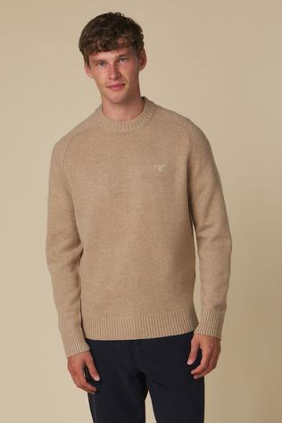 Barbour Pull Newtown Crew Neck Sweater Essentials Washed Stone