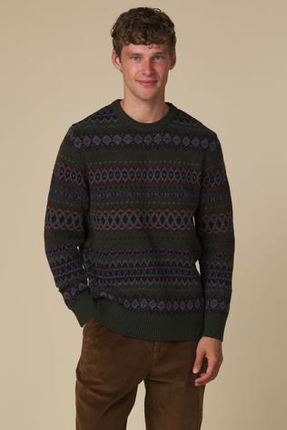 Barbour Pull Barbour Case Fair Isle Crew Shadow