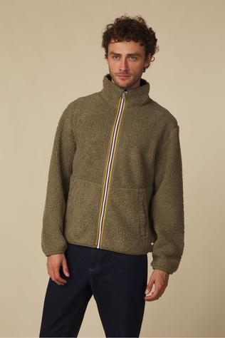 K-Way Fleece Pascal Sherpa Polar Couble Green Army - Blue Depth