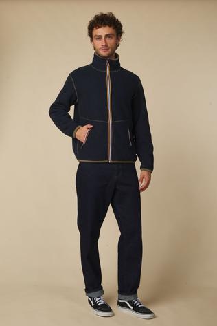 K-Way Fleece Pascal Sherpa Polar Couble Green Army - Blue Depth
