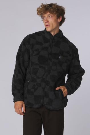 Fleece Twist Printed Zipped Sherpa