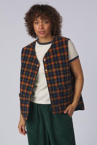 Bodywarmer Reversible Nylon Check Vest