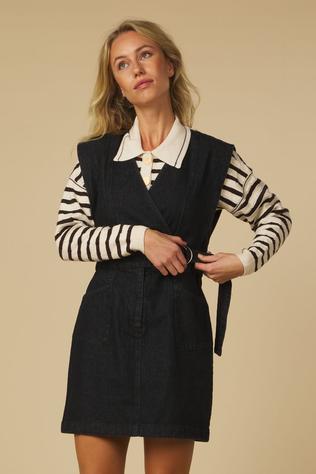 Vila Robe Vinio Short Denim Black Denim
