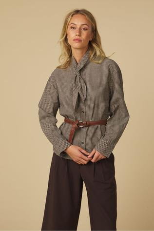 Chemise Onlmaya Check Bow Shirt Wvn Ex