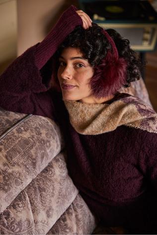 Barts Oorwarmer Fur Burgundy