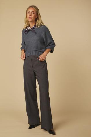 Pantalon Woven Mid Waist Straight Leg With Seam De