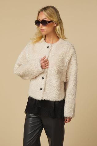 Manteau Oversized Faux Fur Short