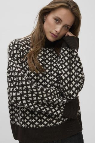 Vero Moda Sous-Pull Birch Highneck Chocolate Torte Detail:W. Birch
