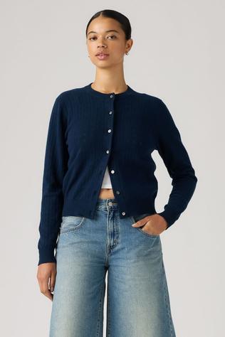 Cardigan Super Soft Crewneck Cardi Pointelle