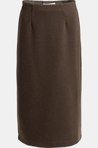 Yaya Rok Jersey Midi Skirt With Brushed Outlook Delicioso Brown