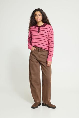 Ichi Jeans Blich Barrel Denim Brown Washed