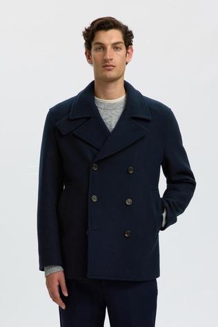 Manteau Slmarchive Wool Blend Peacoat