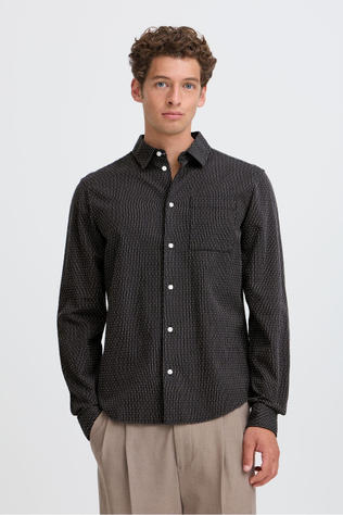 Casual Friday Chemise Cfsantos Dobby Striped Shirt Charcoal
