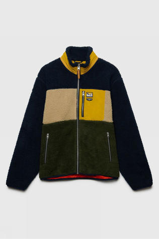 Polaire Colour Block Retro Zip Fleece