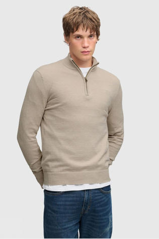 Pull Essential Lightweight Wool Blend Half Zip Jumper