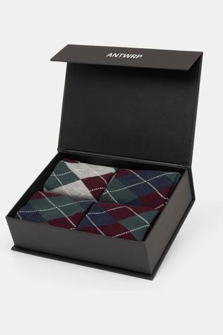 Antwrp Sokken Sock Box Argyle Black