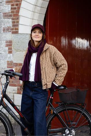 Jacket Stripy Printed Corduroy Jacket