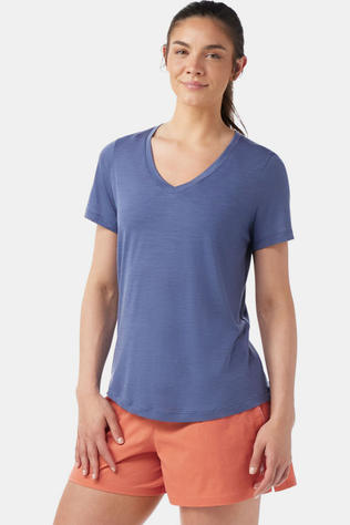 Smartwool T-Shirt Merino 120 V-Neck Tee Nightfall Blue