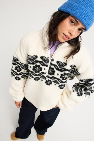 Roxy Fleece Womens Treasure Soul Full Zip Fleece Coconut Milk