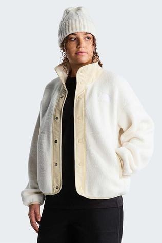The North Face Fleece W Cragmont Snap 1/2 Fleece Jacket White Dune/Desert Stone