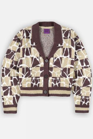 Sweatshirt Retroflo Cropped Cardigan