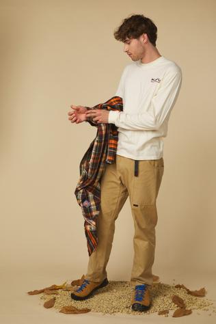Kavu T-Shirt Ls True Fade Off White