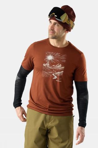 Smartwool T-Shirt Men'S Wander Valley Active Short Sleeve Burnt Sienna
