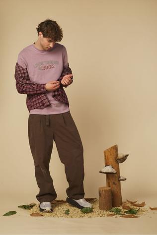 Gramicci T-Shirt Livin' Tee Pigment Dyed Lilac Pigment