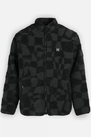 Oxbow Fleece Twist Printed Zipped Sherpa Black