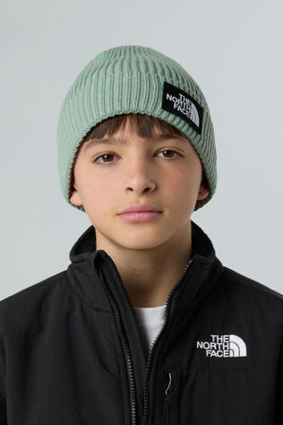 The North Face Bonnet Kids Tnf Logo Box Cuffed Beanie Slate Moss