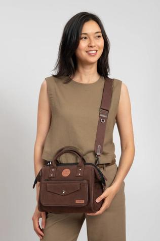 Stuffsack Crossbody Vegan Suede Medium
