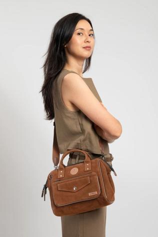 Stuffsack Crossbody Vegan Suede Medium