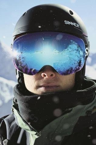 Sinner Lunettes De Ski Boreas Matte Black/Double Orng Sintrast + Dbl Blue Sintra