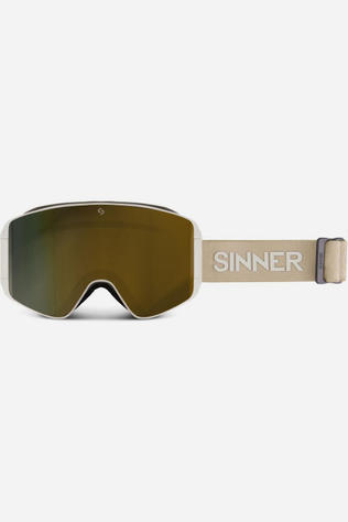 Sinner Skibril Aura Matte Light Grey/Double Full Gold Mirror Vent + Do