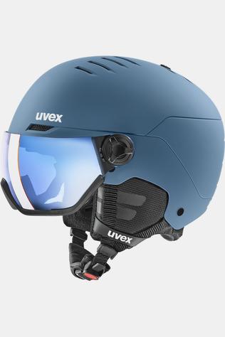 Uvex Skihelm Wanted Visor Stone-Blue-Matt