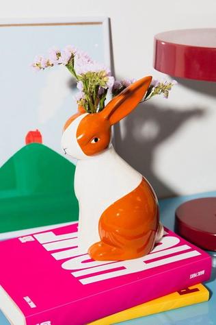 Doiy Ustensiles De Cuisine Forest Bunny Vase brown/white