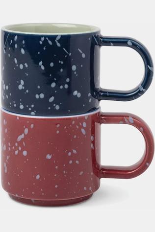 Crockery The Simon Espresso Cups - Set Of 2 - Burgundy + Na
