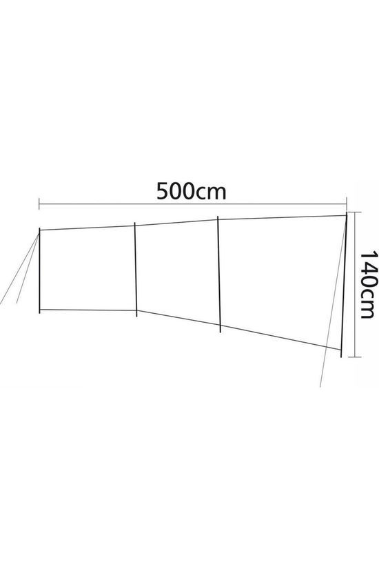 Bo-Camp Tente Auvent Windscherm - Dennis - Met raam - 3-Vaks - 5x1,4 Meter mid grey