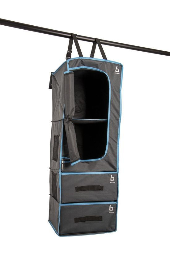 Bo-Camp Accessoire Organizer 4-Vaks 1 Deur 34X34X96 Cm dark grey/light blue