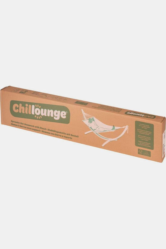 La Siesta Chillounge Set Polycotton + Wooden Stand white/brown