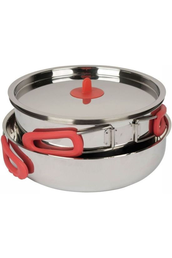 Bo-Camp Pot Travel 4-Delig silver