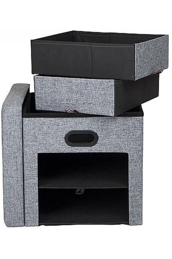 Bo-Camp Ottoman Holborn light grey