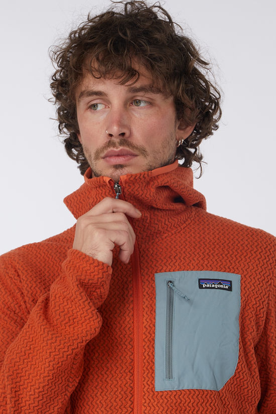 Patagonia Polaire M'S R1 Air Full-Zip Hoody Coal Orange