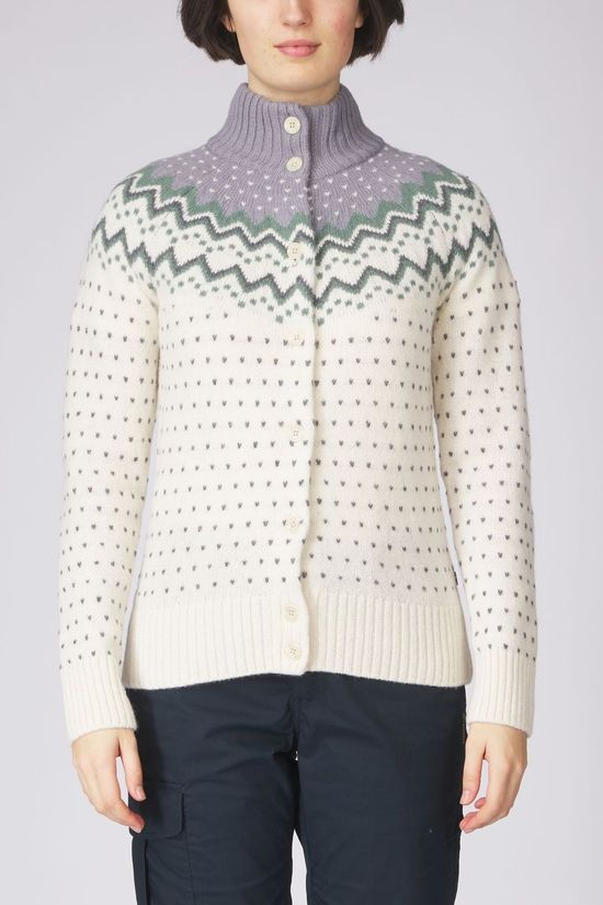 Fjällräven Fleece Övik Knit Cardigan W Chalk White