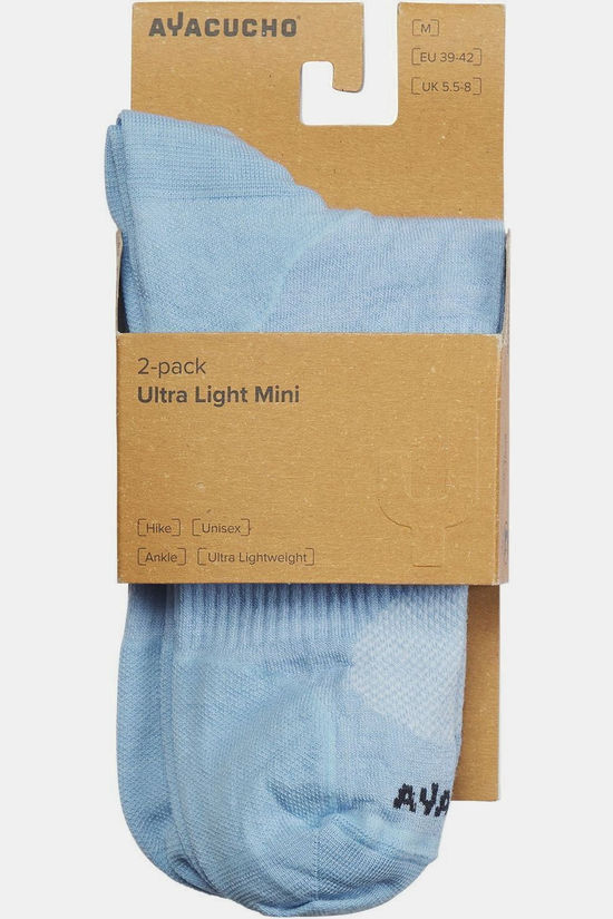 Ayacucho Wandelsokken Ultra Light Mini 2-Pack Baby Blue/Navy